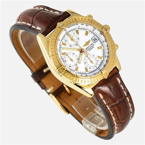 breitling yellow gold watches